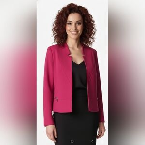 NWOT Tahari ASL Fuchsia Blazer Jacket size 12